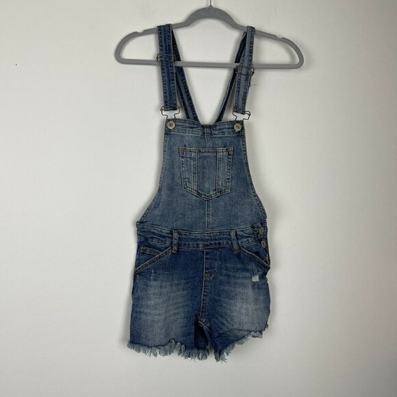 Vanilla Star Denim Overall Shorts Size Small - Picture 1 of 4